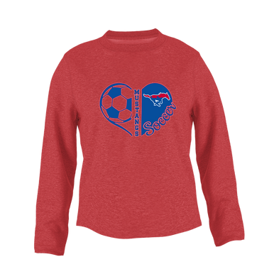 Parkland Mustangs Heart Soccer Women's Sweatshirt