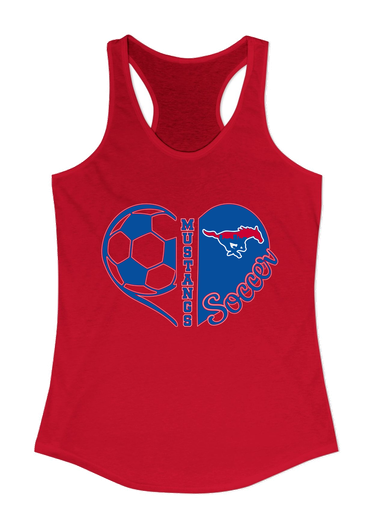 Parkland Mustangs Heart Soccer Women's Tank Top