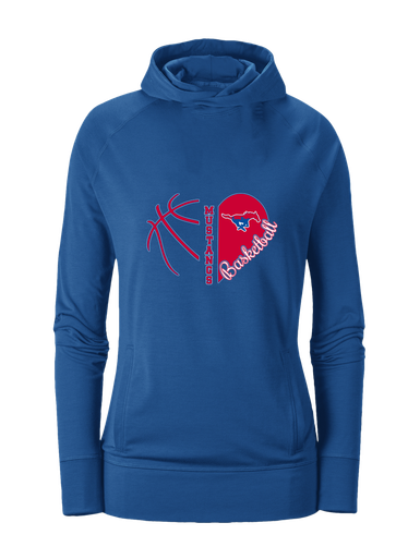 Parkland Mustangs Heart Basketball Women's Hoodie