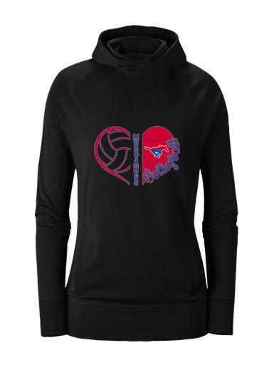 Parkland Mustangs Heart Volleyball Women's Hoodie