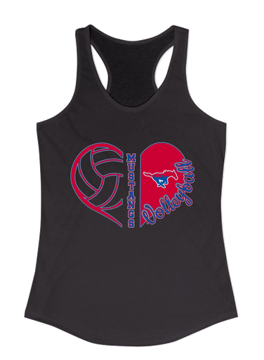Parkland Mustangs Heart Volleyball Women's Tank Top