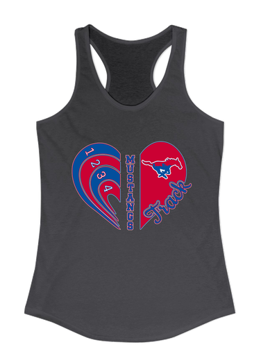 Parkland Mustangs Heart Track Women's Tank Top
