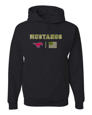 Thomas Jefferson Mustangs Camo Flag Men's Premium Hoodie