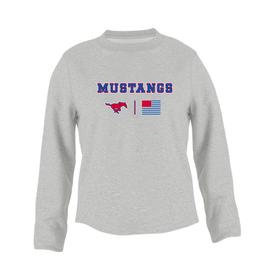 Thomas Jefferson Mustangs Team Colors Flag Women's Sweatshirt