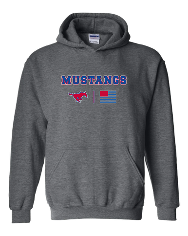 Thomas Jefferson Mustangs Team Colors Flag Men's Hoodie