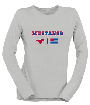 Thomas Jefferson Mustangs Team Colors Flag Women's Premium LS T-Shirt