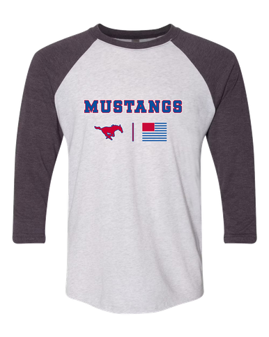 Thomas Jefferson Mustangs Team Colors Flag Men's Baseball T-Shirt