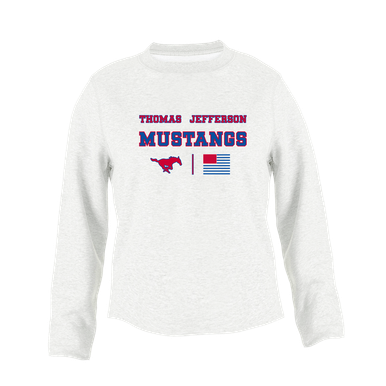 Thomas Jefferson Mustangs Spirit Flag Women's Sweatshirt