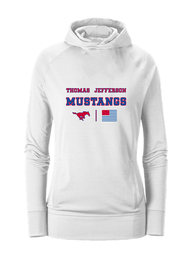 Thomas Jefferson Mustangs Spirit Flag Women's Hoodie