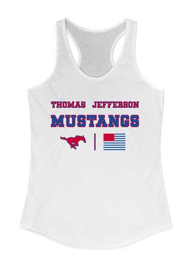 Thomas Jefferson Mustangs Spirit Flag Women's Tank Top