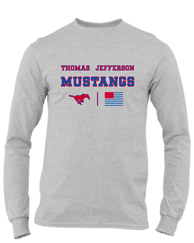 Thomas Jefferson Mustangs Spirit Flag Men's LS T-Shirt