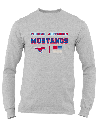 Thomas Jefferson Mustangs Spirit Flag Men's Premium LS T-Shirt