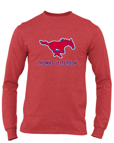 Thomas Jefferson Mustangs Mascot #2 Men's LS T-Shirt