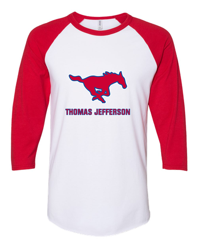 Thomas Jefferson Mustangs Mascot #2 Men's Baseball T-Shirt
