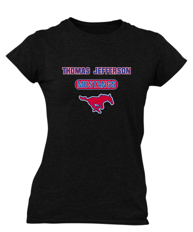 Thomas Jefferson Mustangs Mascot #3 Women's Premium SS T-Shirt