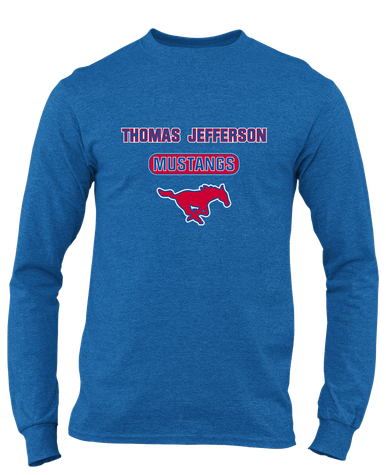 Thomas Jefferson Mustangs Mascot #3 Men's LS T-Shirt