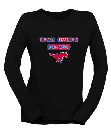 Thomas Jefferson Mustangs Mascot #3 Women's Premium LS T-Shirt