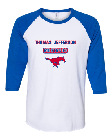 Thomas Jefferson Mustangs Mascot #3 Men's Baseball T-Shirt