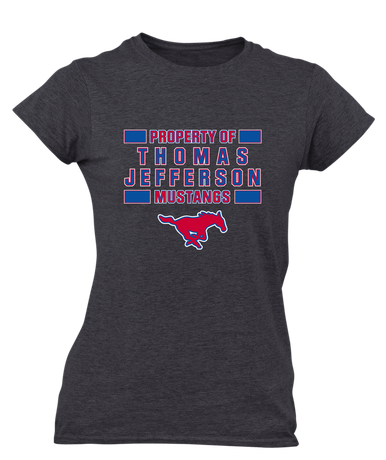 Thomas Jefferson Mustangs Property Of Women's Premium SS T-Shirt