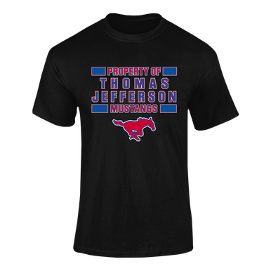 Thomas Jefferson Mustangs Property Of Men's SS T-Shirt