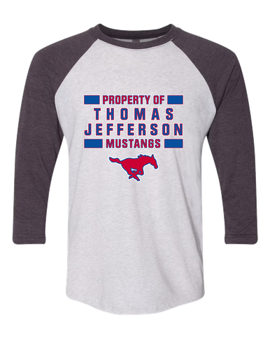 Thomas Jefferson Mustangs Property Of Women's Baseball T-Shirt