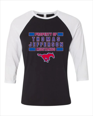 Thomas Jefferson Mustangs Property Of Men's Baseball T-Shirt