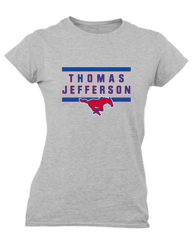 Thomas Jefferson Mustangs Mascot #4 Women's Premium SS T-Shirt