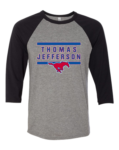 Thomas Jefferson Mustangs Mascot #4 Women's Baseball T-Shirt