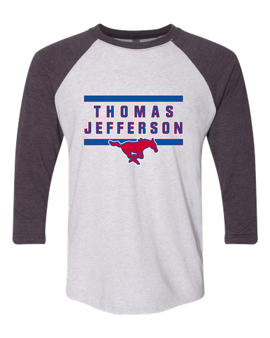 Thomas Jefferson Mustangs Mascot #4 Men's Baseball T-Shirt