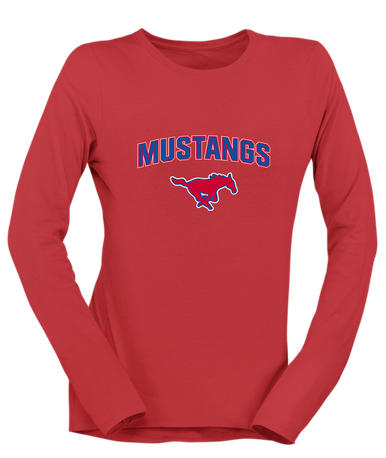 Thomas Jefferson Mustangs Mascot #6 Women's Premium LS T-Shirt
