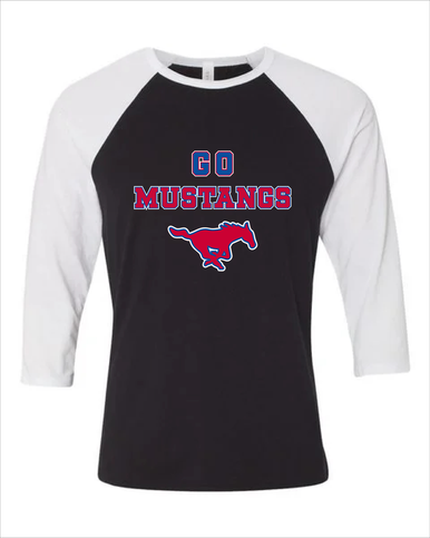 Thomas Jefferson Mustangs Go Team Women's Baseball T-Shirt