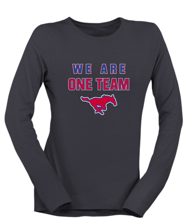 Thomas Jefferson Mustangs We Are One Team Women's LS T-Shirt