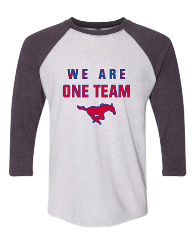 Thomas Jefferson Mustangs We Are One Team Women's Baseball T-Shirt