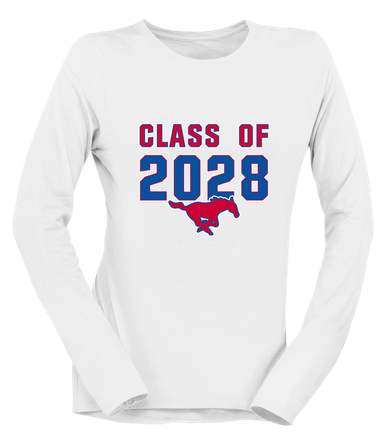 Thomas Jefferson Mustangs Class of 2028 Women's LS T-Shirt