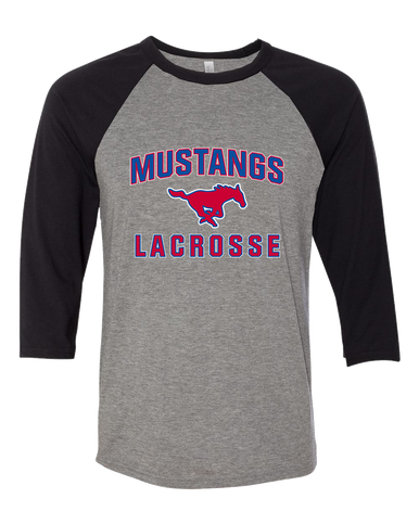 Thomas Jefferson Mustangs Lacrosse Men's Baseball T-Shirt