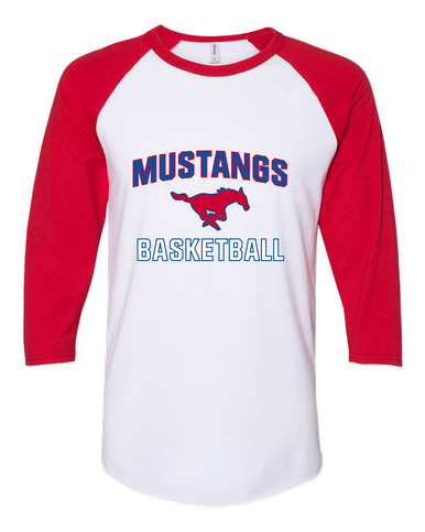 Thomas Jefferson Mustangs Basketball #1 Women's Baseball T-Shirt