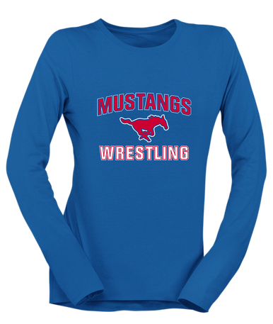 Thomas Jefferson Mustangs Wrestling Women's LS T-Shirt