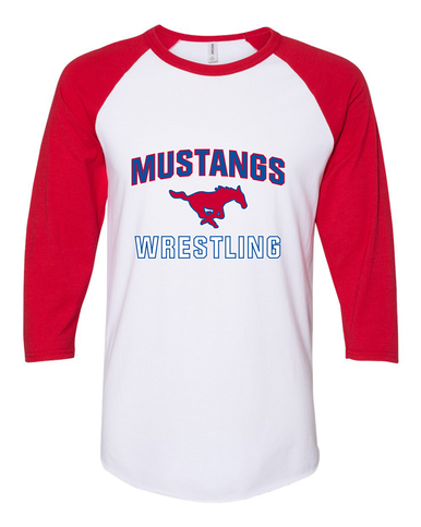 Thomas Jefferson Mustangs Wrestling Men's Baseball T-Shirt