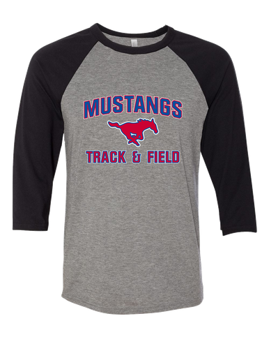 Thomas Jefferson Mustangs Track & Field Women's Baseball T-Shirt