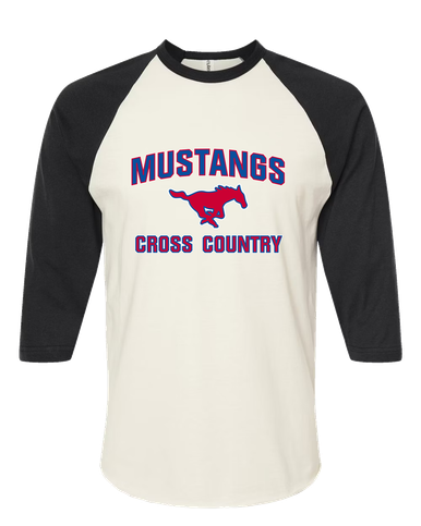 Thomas Jefferson Mustangs Cross Country Women's Baseball T-Shirt
