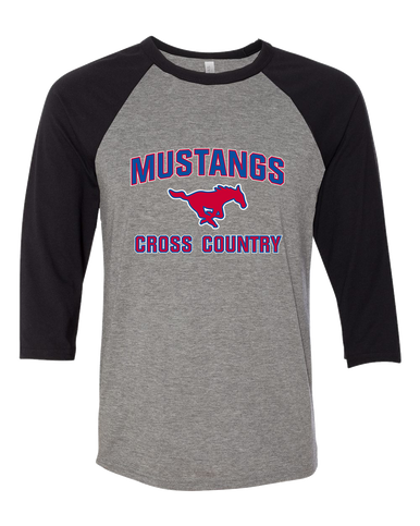 Thomas Jefferson Mustangs Cross Country Men's Baseball T-Shirt