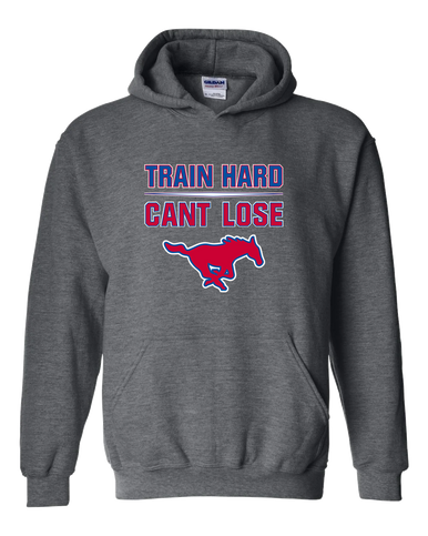 Thomas Jefferson Mustangs Train Hard, Can't Lose Men's Hoodie