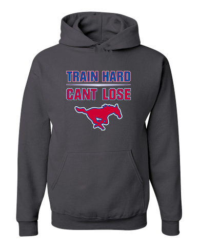 Thomas Jefferson Mustangs Train Hard, Can't Lose Men's Premium Hoodie