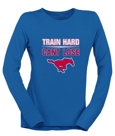Thomas Jefferson Mustangs Train Hard, Can't Lose Women's Premium LS T-Shirt