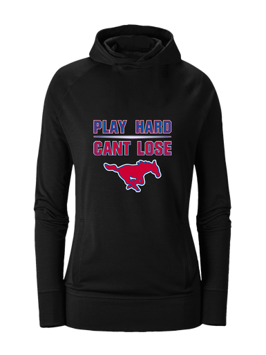 Thomas Jefferson Mustangs Play Hard, Can't Lose Women's Hoodie