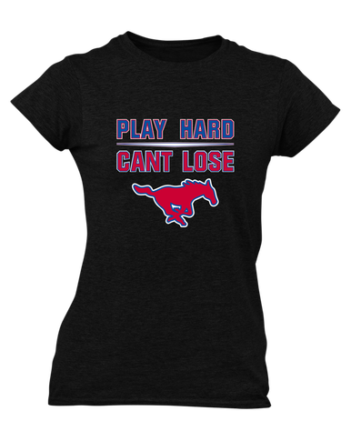 Thomas Jefferson Mustangs Play Hard, Can't Lose Women's Premium SS T-Shirt