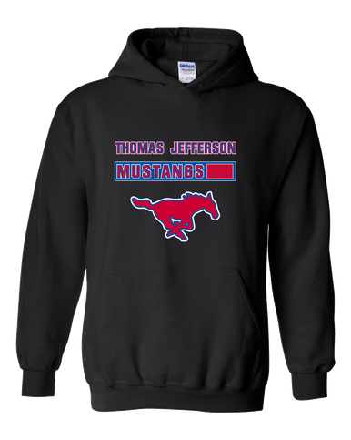 Thomas Jefferson Mustangs Mascot #7 Men's Hoodie