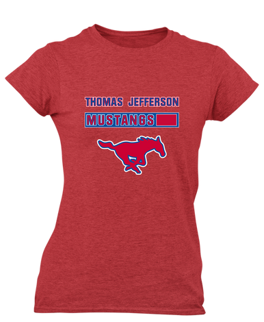 Thomas Jefferson Mustangs Mascot #7 Women's Premium SS T-Shirt