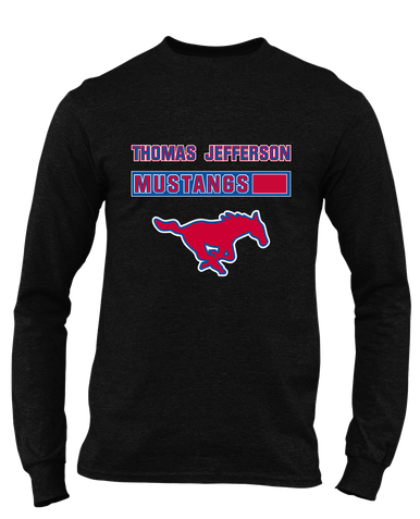 Thomas Jefferson Mustangs Mascot #7 Men's LS T-Shirt