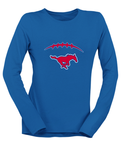 Thomas Jefferson Mustangs Football #2 Women's Premium LS T-Shirt